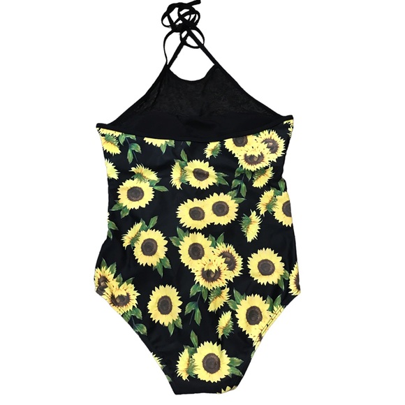Shein sunflower halter one piece bathing suit - Picture 2 of 10
